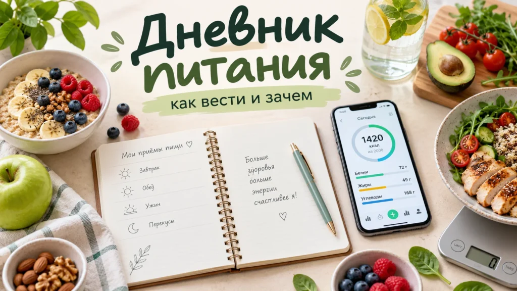 Дневник питания — как вести, что записывать и зачем он нужен