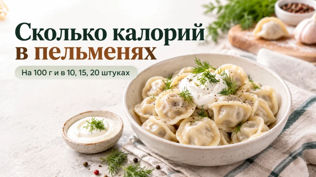 Сколько калорий в пельменях — на 100 г и в 10, 15, 20 штуках