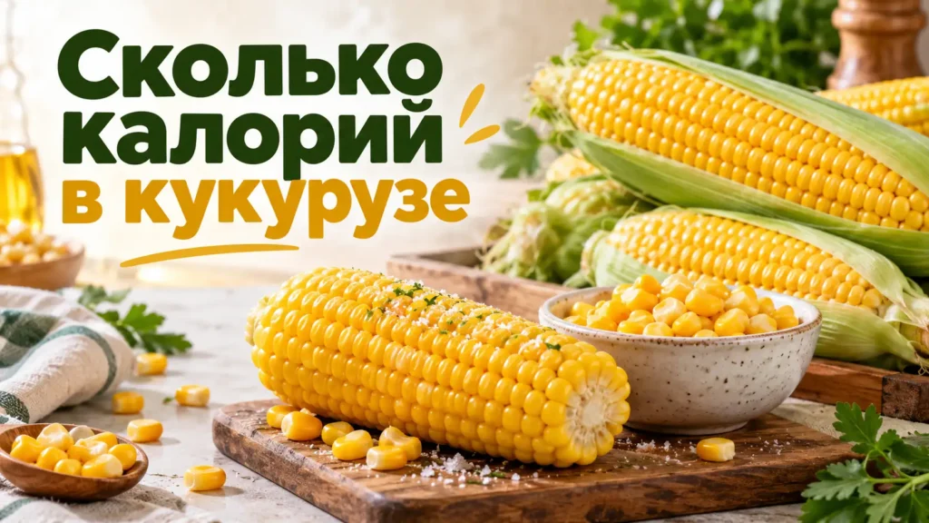 Сколько калорий в кукурузе — свежие и варёные початки, кукурузные зёрна и консервированная кукуруза