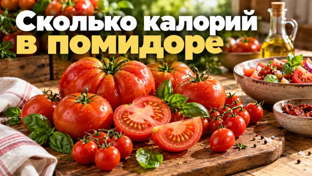 Сколько калорий в помидоре — свежие томаты, помидоры черри, нарезанные помидоры и салат